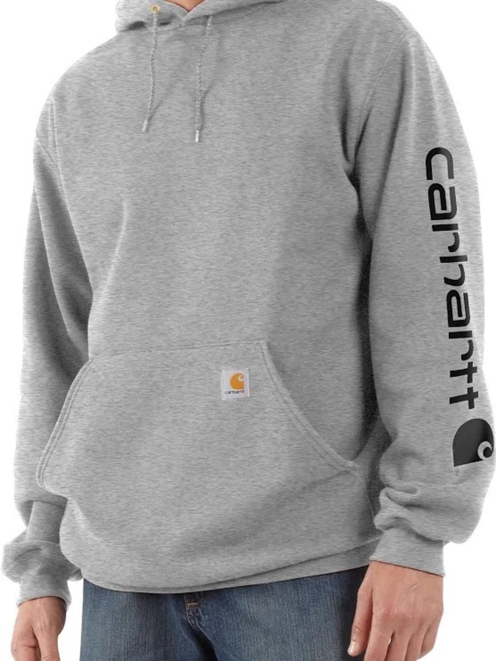Carhartt Light Gray Hoodie Loose Fit Size M
